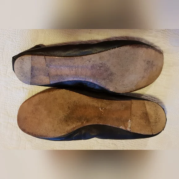 Country Road Vero Cuoio leather black ballet flats - Picture 5 of 9